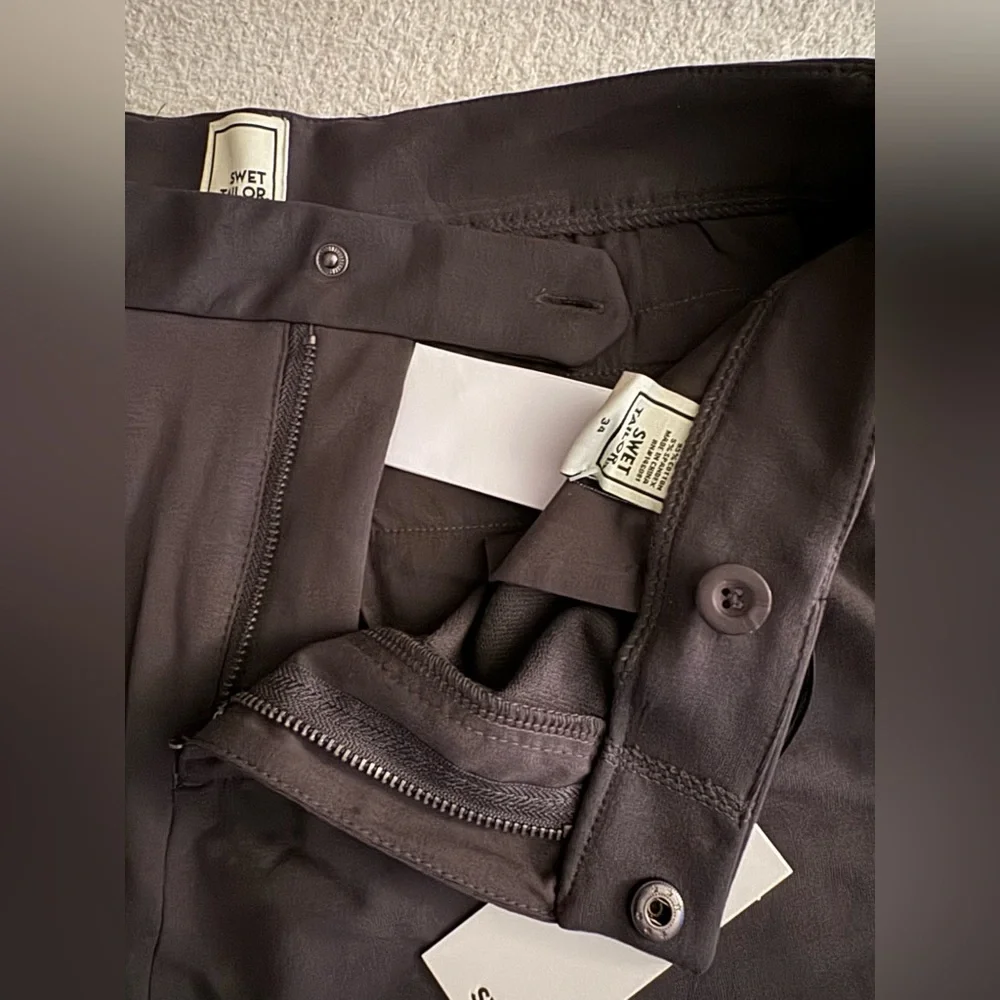 Swet Tailor Men's‎ The Everyday Chino Short in French Grey Waist Size 34 NWT